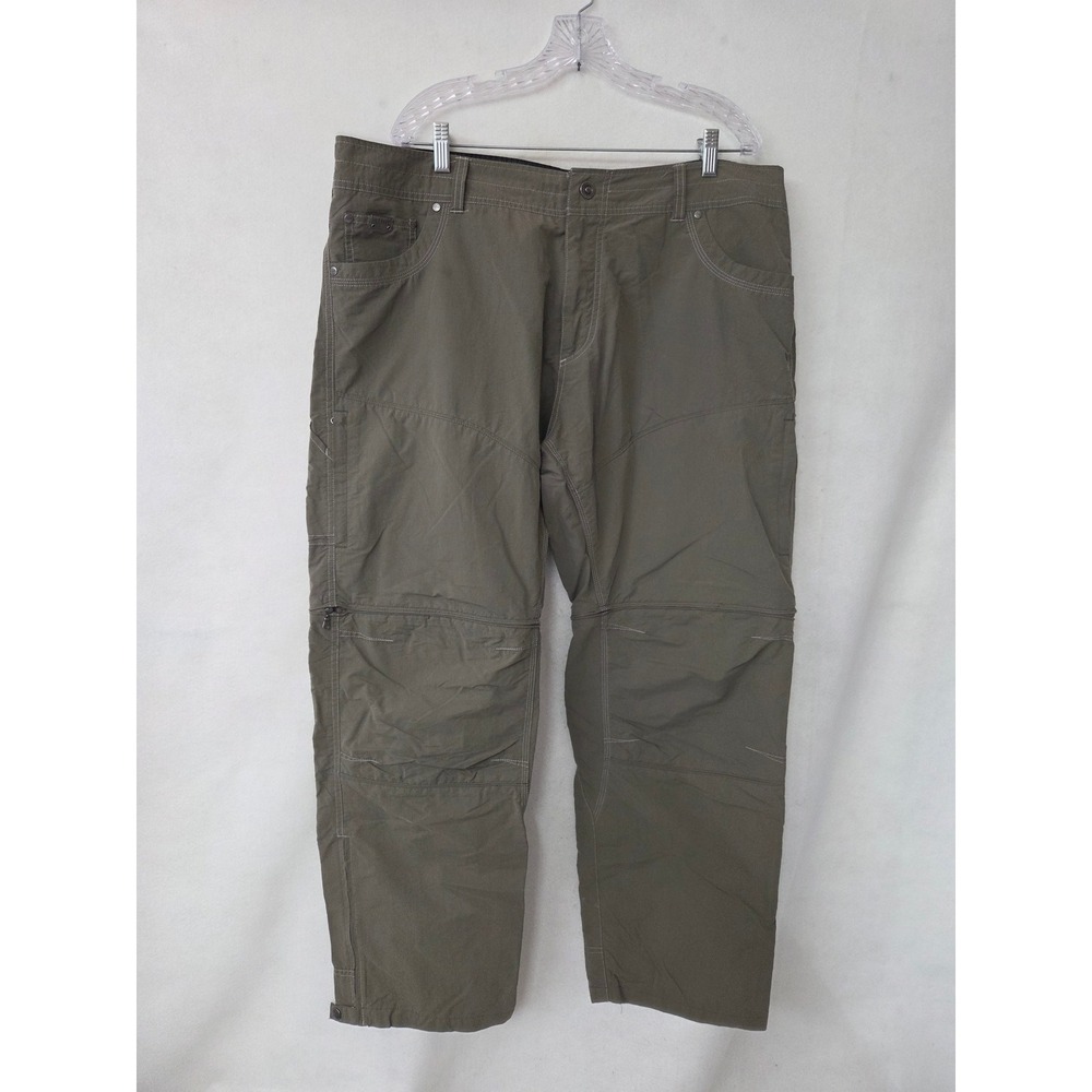 Kuhl Liberator Convertible Pants Mens 42x30 Olive Green Zip Off Hiking Cargo